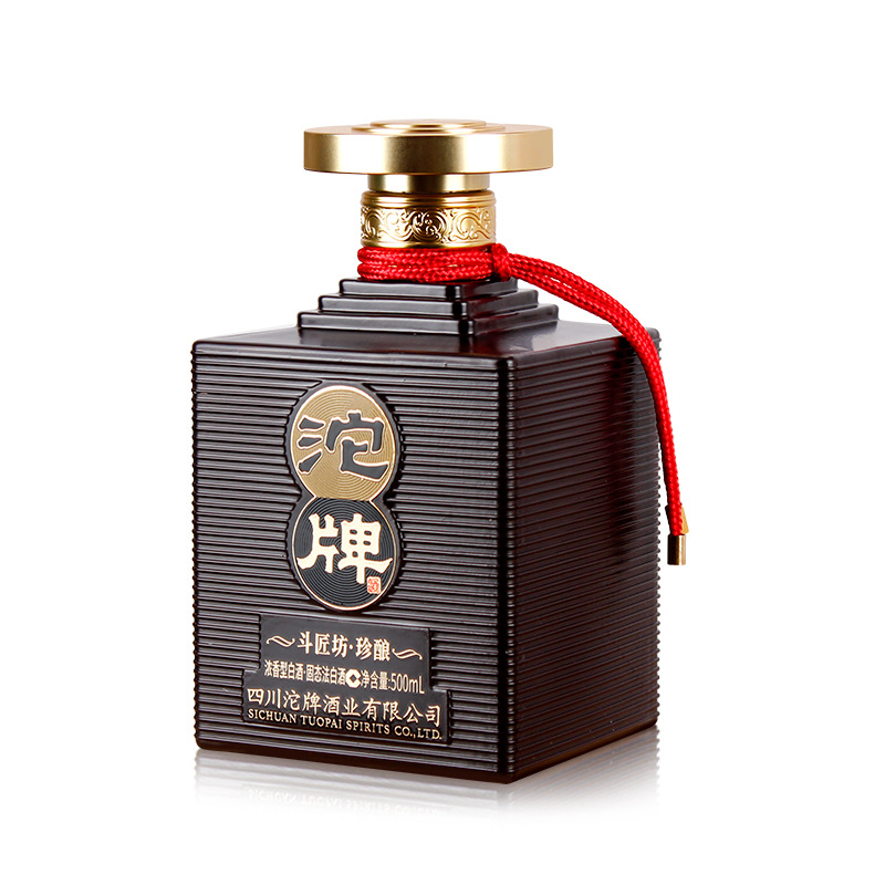 Tuopai Doujiangfang Zhenjiang 52% Strong-Flavor Pure Grain Solid Liquor 500ml*6 Bottles Full Box Gift Box for Gift Giving
