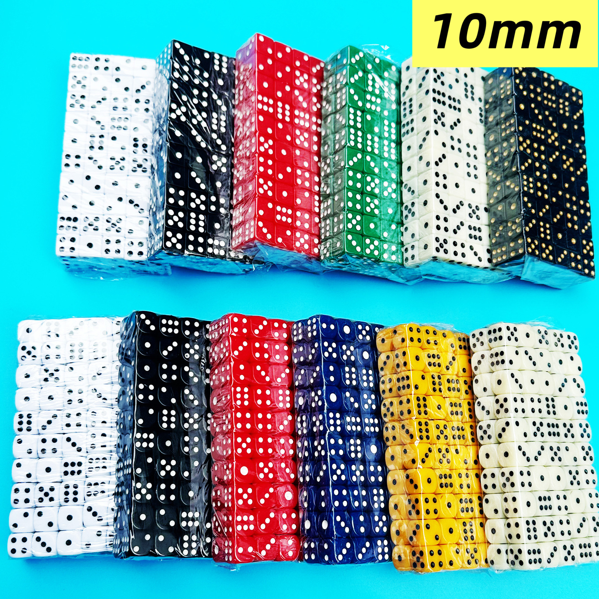 De Ge товары для досуга и развлечений, 10 мм цветные игральные кости с цветным ситом