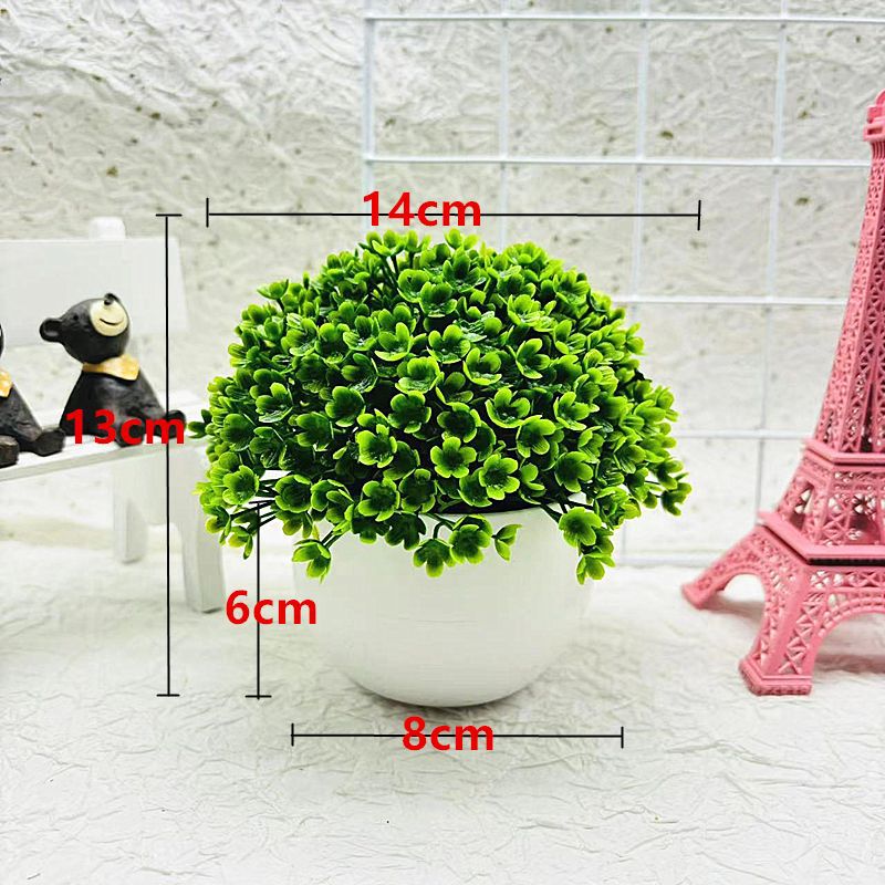 Simulated Potted Plant Straw Paper Paddle Hemispheric Mini Decorative Ball Bonsai Artificial Green Plant Home Decoration Hot Selling