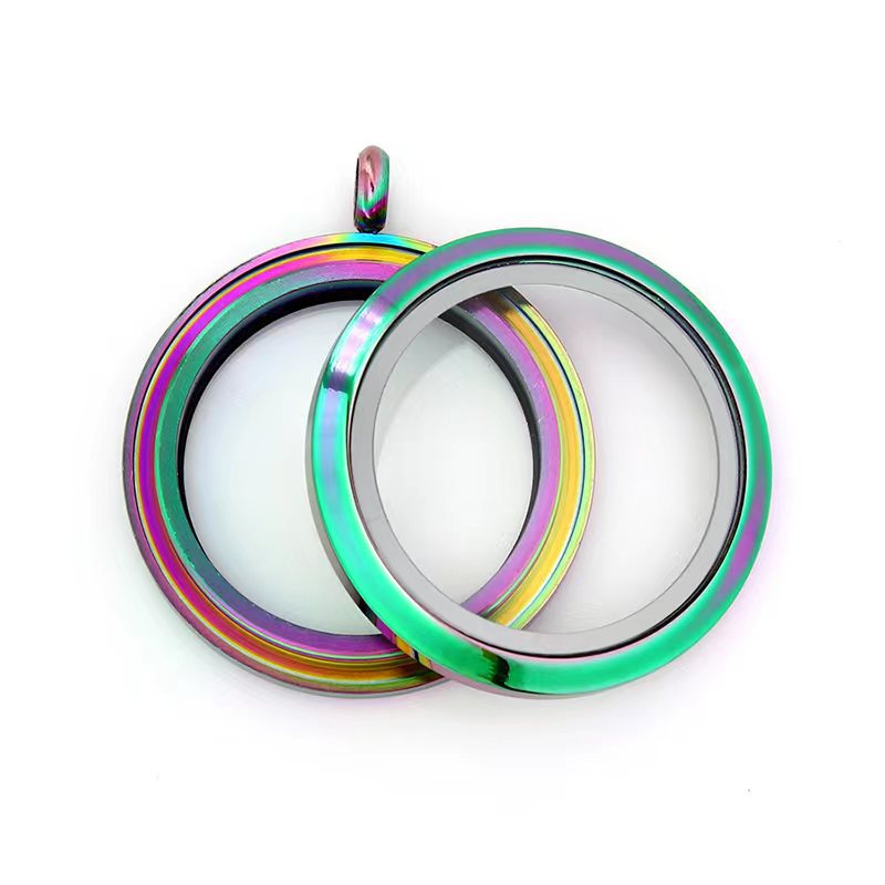 Stainless steel round necklace thread can be opened to install cinnabar gabu box pendant five colors optional factory direct sales