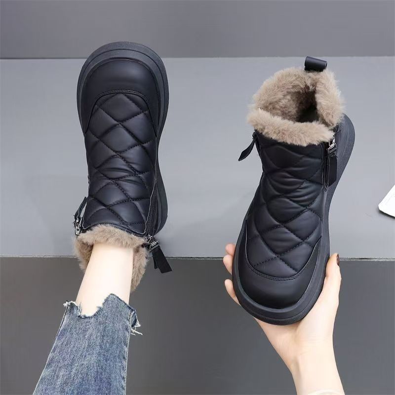 2025 Women's Fashion Versatile Ins Leather Slimming Thick Heel Knee-High Riding Boots Trendy Long Boots Autumn and Winter New Style