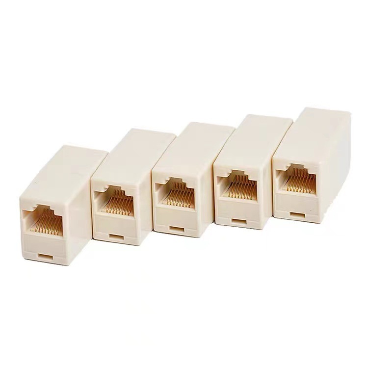 Network Cable Straight-through Head Category 5 Category 6 Network Cable Connector rj-45 Extender Connector 8p8c Dual Head