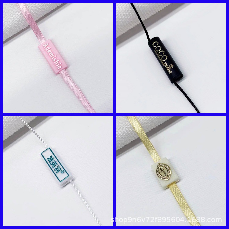 Clothing double gilding glue drop hanging grain custom plastic hanging rope ribbon custom LOGO lettering hanging grain custom