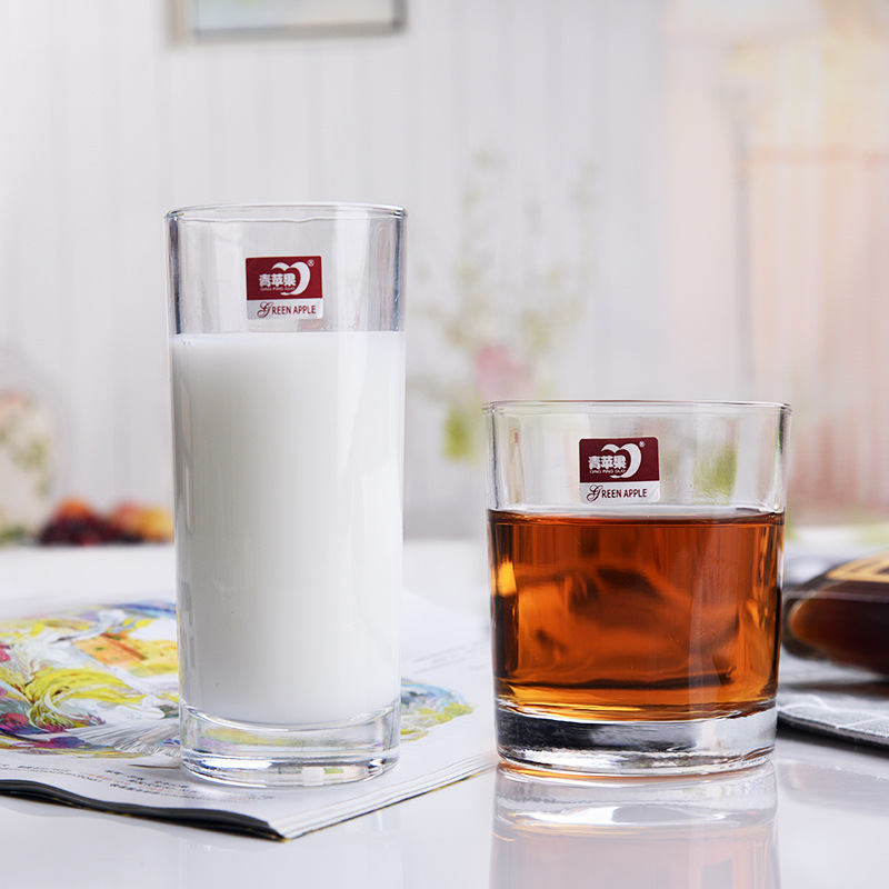 Прямой прозрачный стакан для молока, большой объем, утолщенный, для кофе, домашний, для соевого молока, оптовая продажа