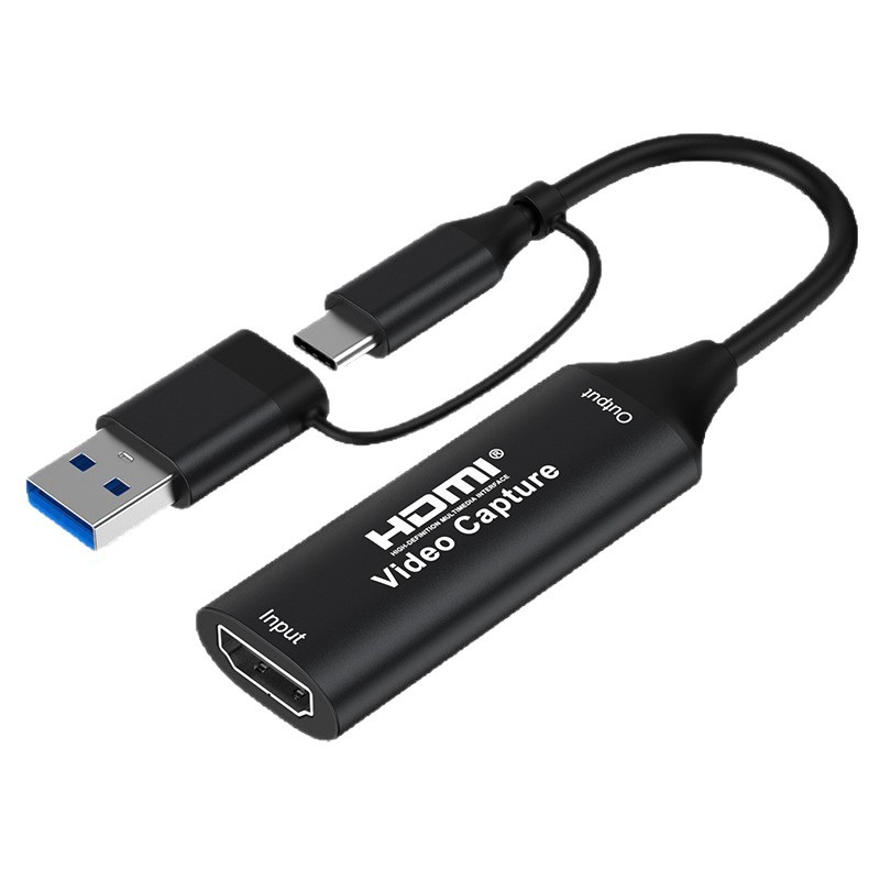 Factory Direct Sales USB Double-Head to Hdtv Video Capture Card Type-C Usb2.0 Two-In-One High-Definition 4K Game