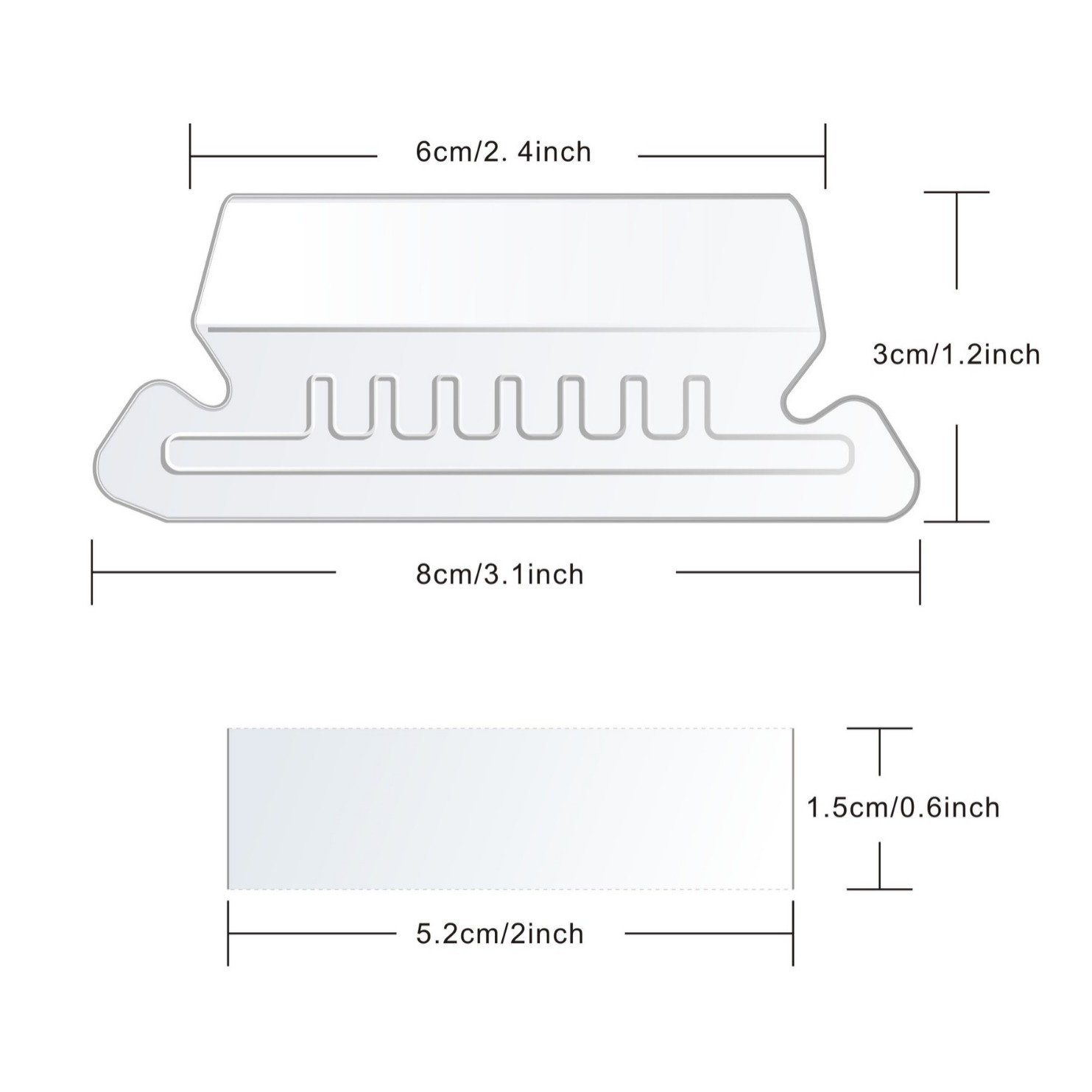 Quick Labor Change Notes Hanging Quick Labor Transparent PVC Label Writing Clip 100 PVC with 100 Writing Paper