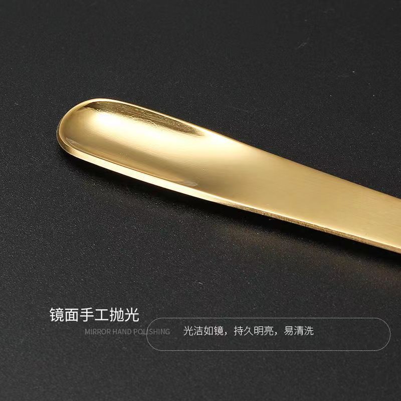 Factory direct stainless steel coffee spoon titanium plated small spoon creative small medicine spoon creative ice cream spoon ice cream spoon