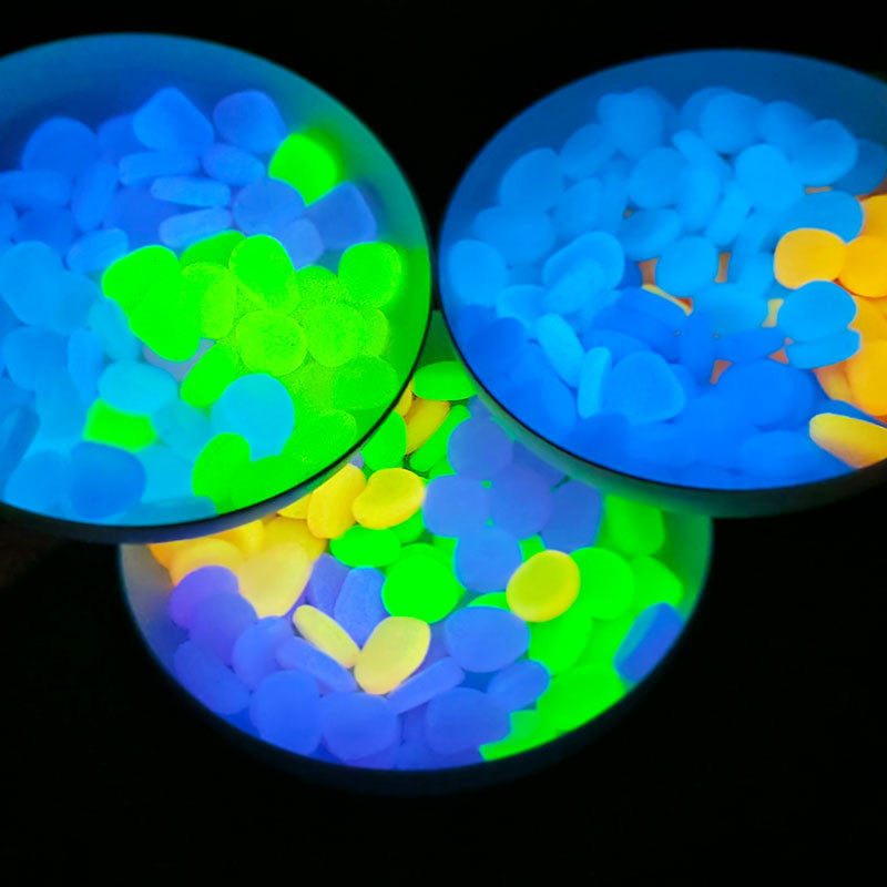 Fish Tank Landscaping Luminous Stone Garden Aquarium Artificial Fluorescent Pebbles Colorful Luminous Stones Cross-Border Factory