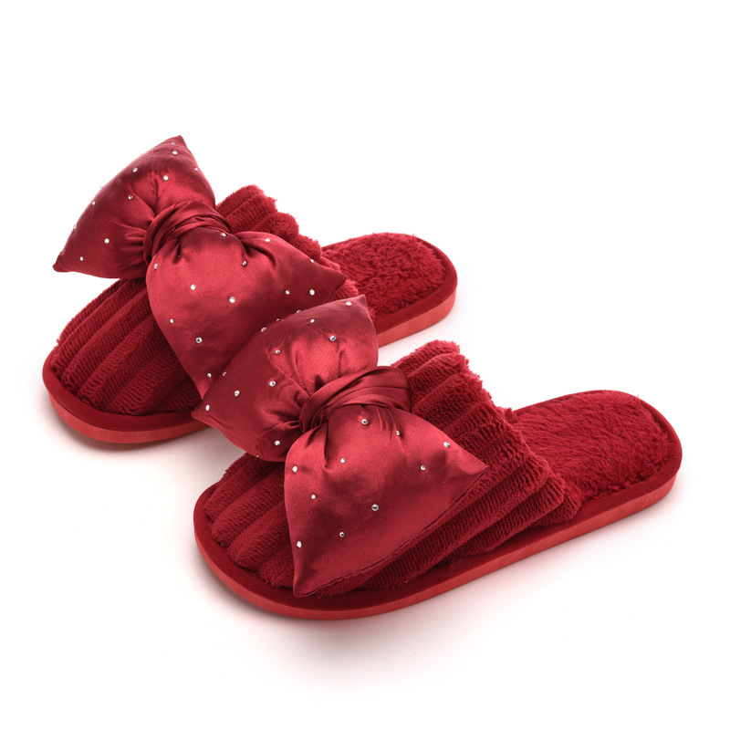 Wedding Slippers Wedding Red Pair of New Wedding High-grade Festive Accompanying Couple's Autumn and Winter Wedding of Bride and Groom