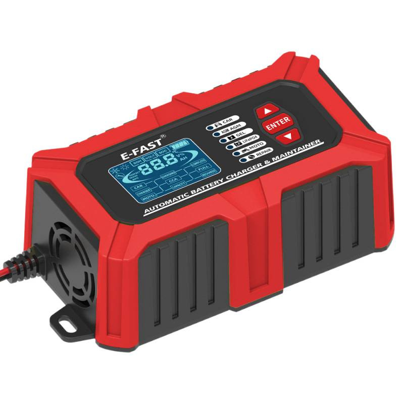E-Fast Battery Tester Battery Analyzer 12V Iron Lithium Motorcycle Lead Acid Car Battery Charger