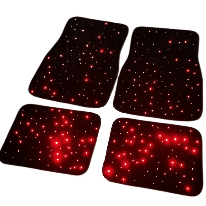 Car Starry Sky Carpet USB Powered Multi-Color Ambient Light Neutral Model App Control Fiber Optic Starlight Car Floor Mat