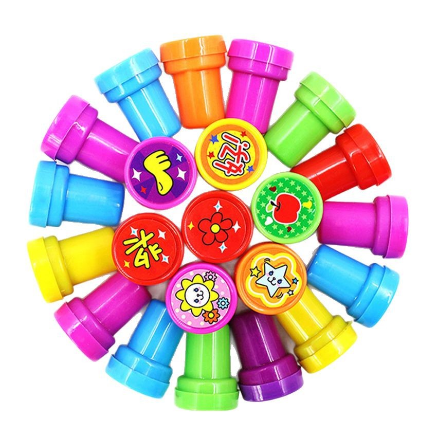 10 Cartoon Seals Cute Children's Animal Seals Toddler Teacher Reward Stamp Creative Praise Seal Box