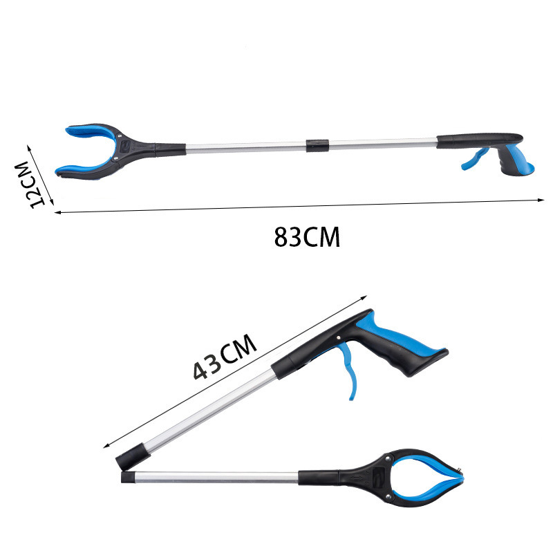 Cross-Border Exclusive Supply of Foldable Garbage Grabber, Thickened Aluminum Alloy Sanitation Garbage Clip, Multifunctional Thickened Picker-Upper