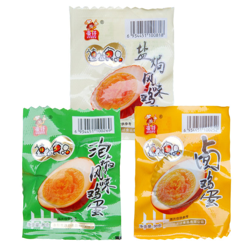 Haozi stewed egg 30 g/egg public lift stewed flavor pickled pepper flavor salt baked flavor casual snack egg full box wholesale