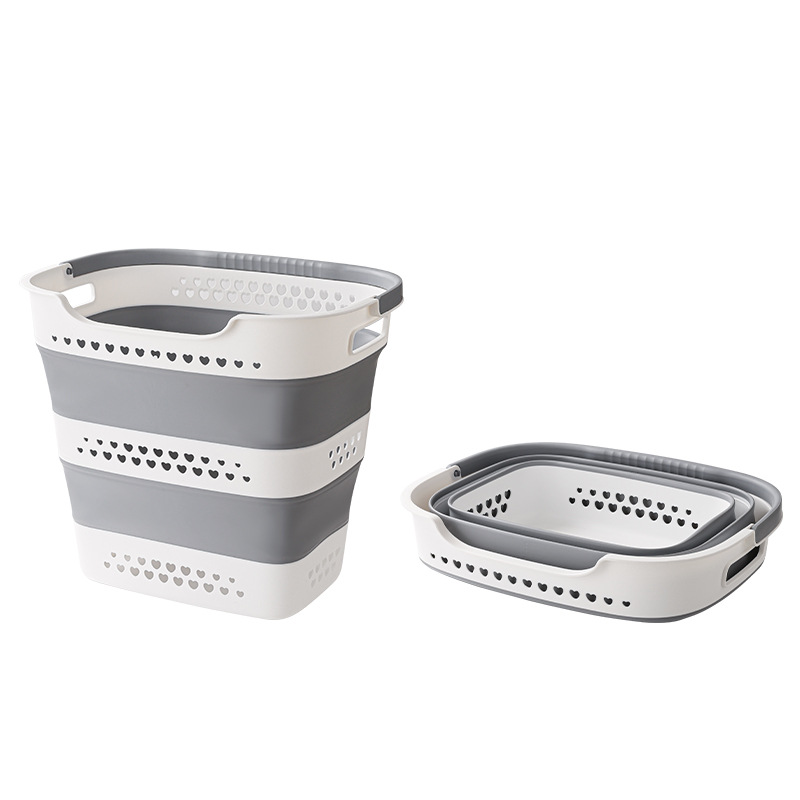 Dirty Clothes Basket Household Laundry Basket Large Capacity Stackable Bathroom Shower Bathroom Dirty Clothes Portable Storage Basket