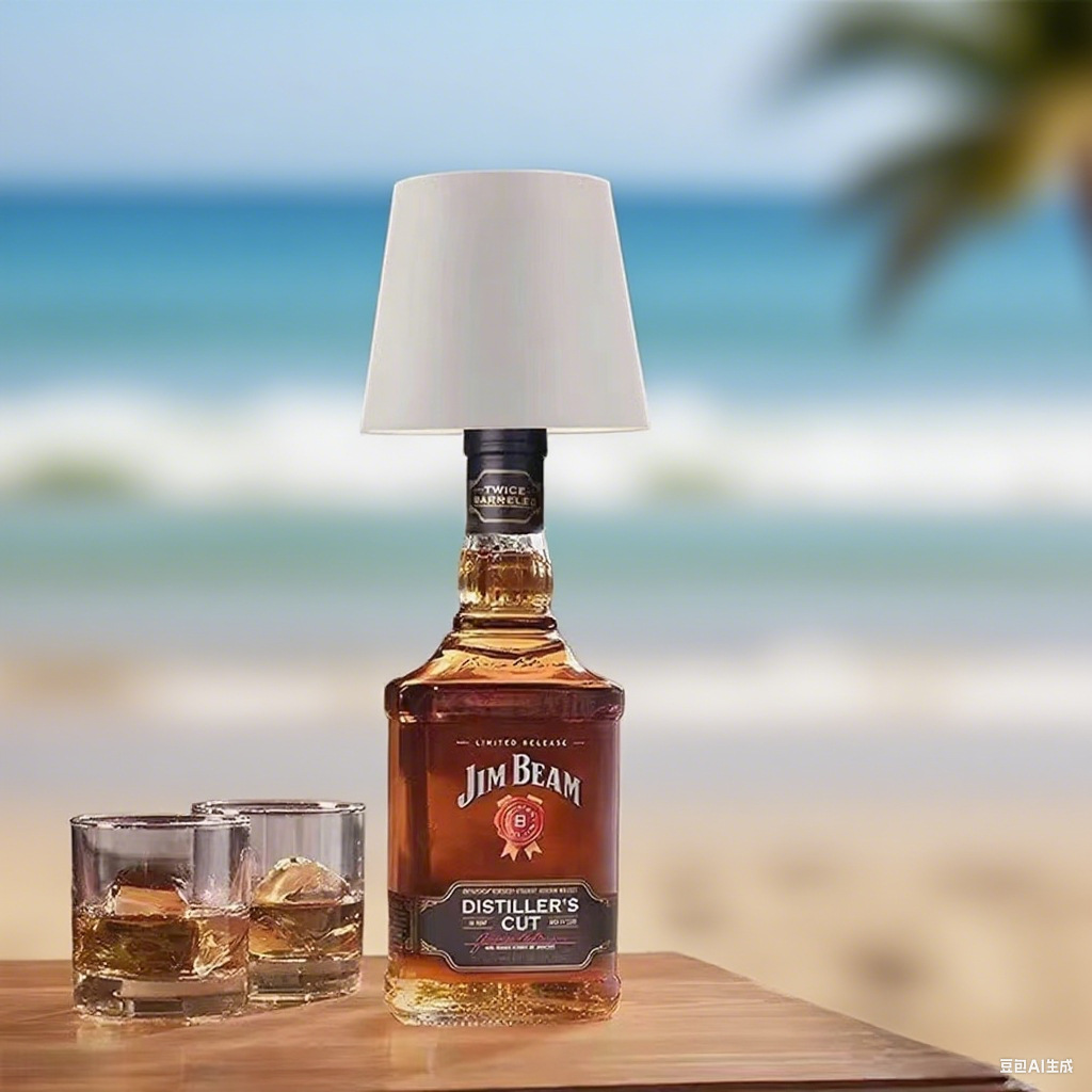 Cross-Border Nordic Wine Bottle Lamp Restaurant Creative Wine Head Lamp Embedded Clear Bar Restaurant Removable Charging Rgb Tone