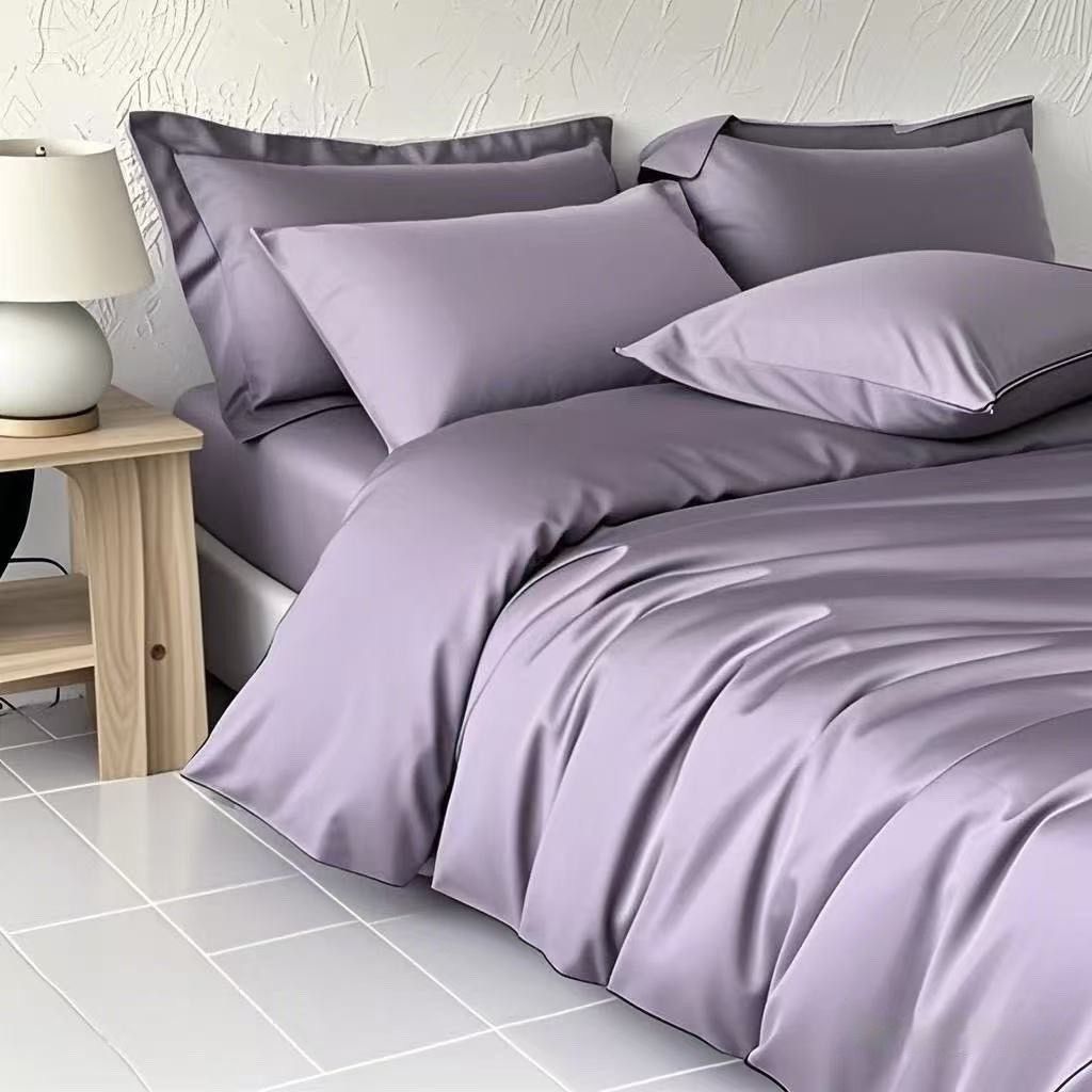 Xinjiang Long-Staple Cotton Satin 100% Pure Cotton Duvet Cover, Simple Solid Color, Mercerized, Soft, Versatile for All Seasons, Wholesale Factory