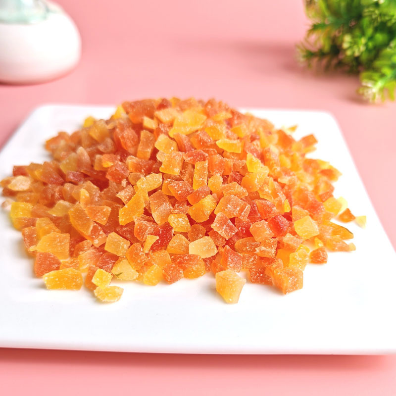 Candied Papaya Cubes, Preserved Papaya Fruit Pieces, Baking Filling, Flower and Fruit Tea, Fruit Cubes, Fruit Porridge Ingredients Manufacturer