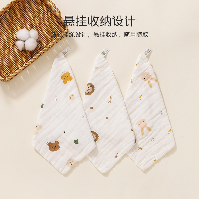 Baby saliva towel newborn pure cotton super soft small square towel baby special face towel children supplies gauze towel
