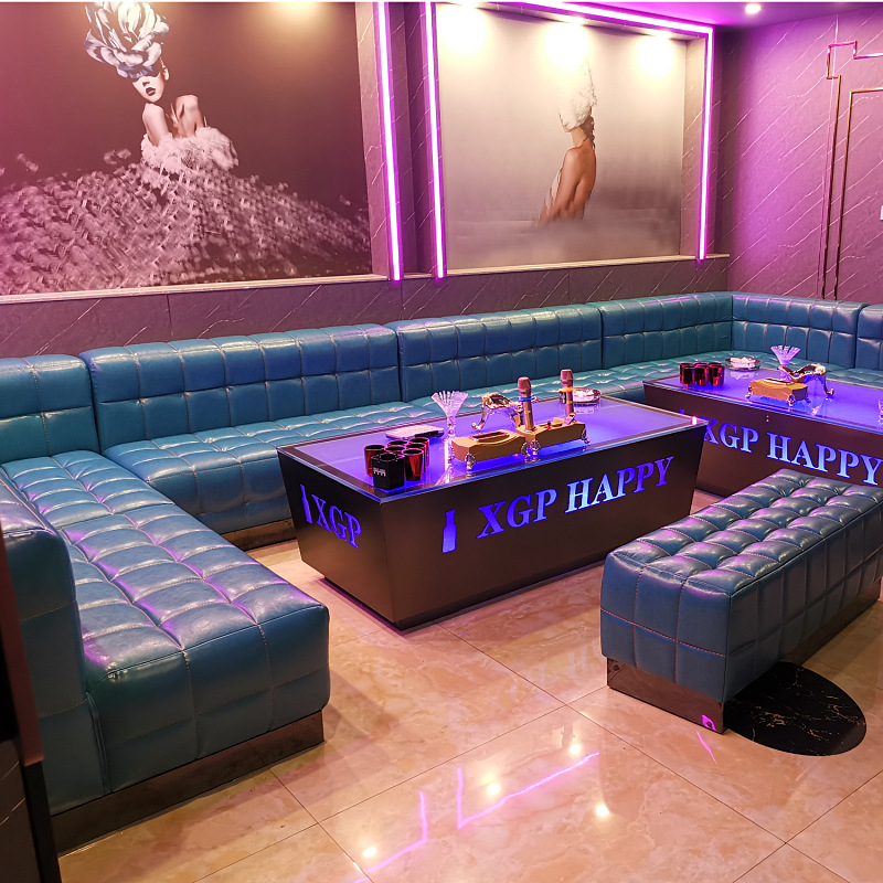 Ktv Sofa Combination Box Customized Nightclub Bar Club U-Shaped Deck Clear Bar Karaoke Restaurant Restaurant Home Theater