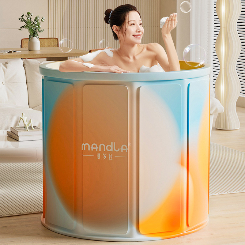 Складное ведро для купания для взрослых и детей, круглое ведро для купания, ванна для всего тела, ведро для душа