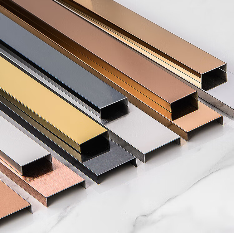 Enjiang 304 Stainless Steel U-Shaped Groove Line Ceiling Wall Decoration Decorative Metal Trim 2.44M*10*10*10Mm