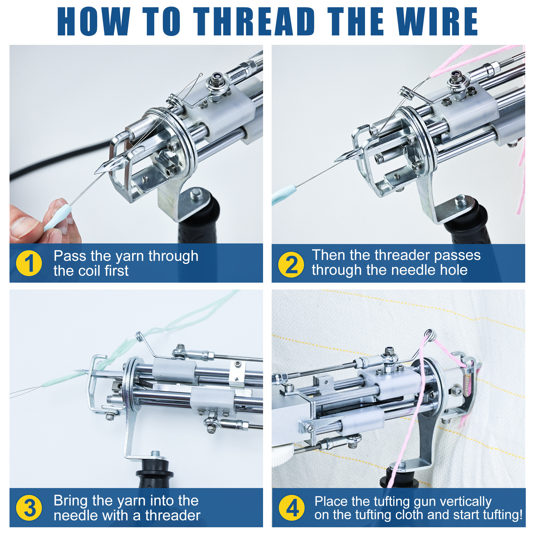 Cross-border running volume tufting gun tufting gun carpet tufting machine cutting pile carpet loom weaving gun loom