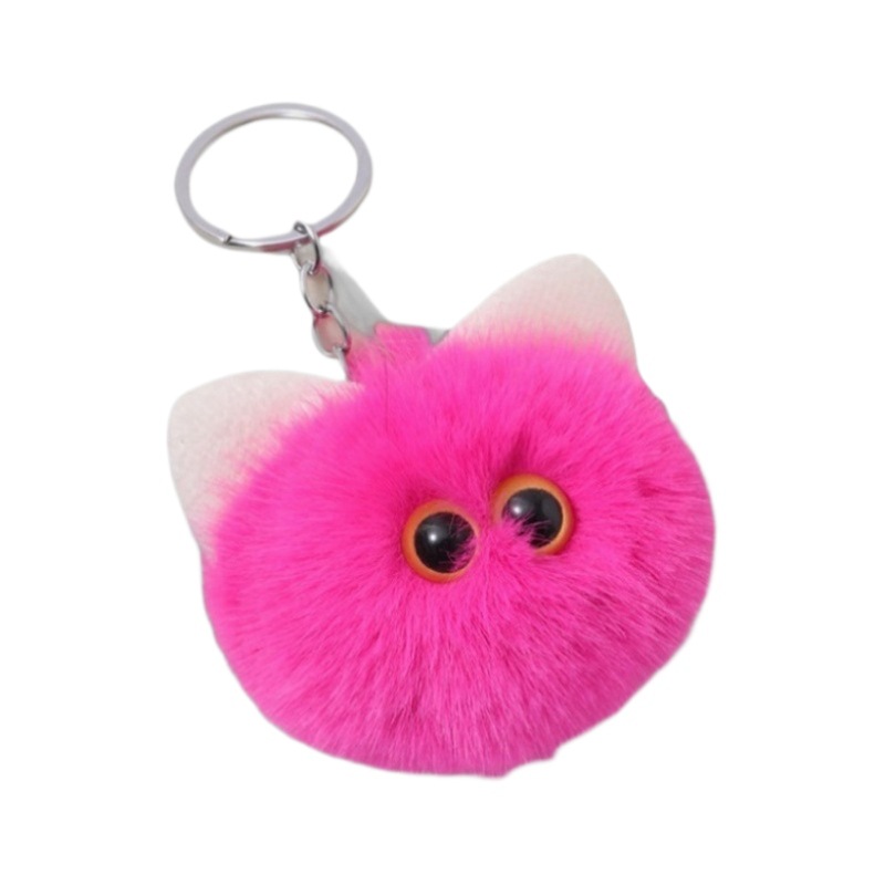 Imitation Mink Plush Pendant with Shoes Genie Keychain Pendant Cute Fur Ball Cartoon Creative Pendant Bag Hanging Chain