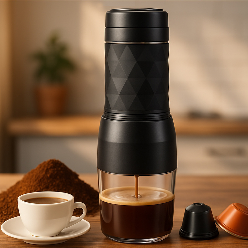 Amazon Cross-Border Three-In-One Portable Hand-Operated Coffee Machine Espresso Powder Nestlé Dg Capsule Machine