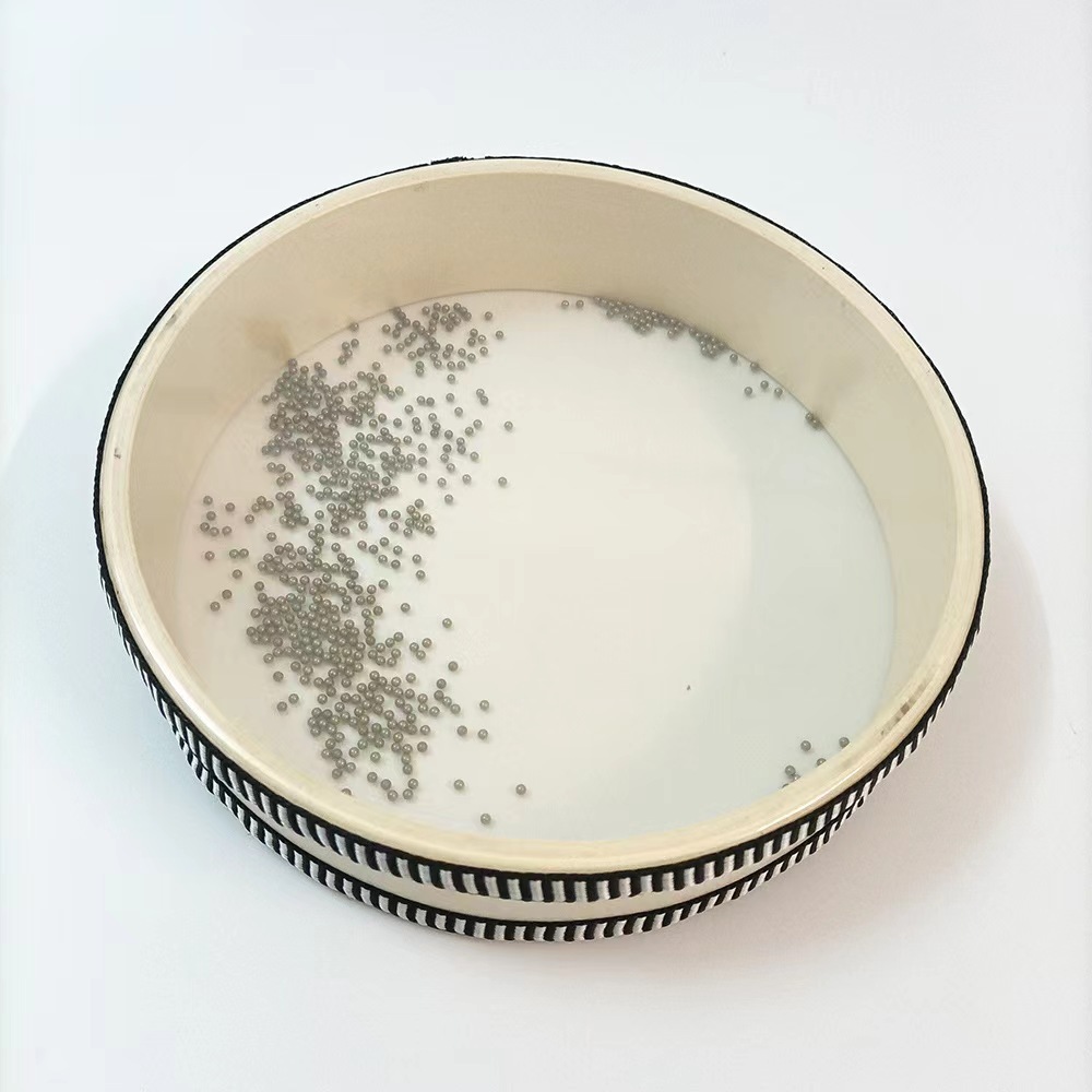 Transparent Drum Orff Percussion Wooden Wave Drum Iron Grains Wave Drum Performance Instrument Ocean Drum