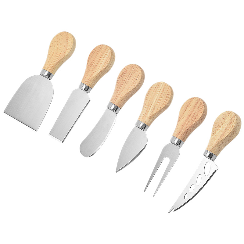 Spot Wholesale Cheese Knife Stainless Steel Cheese Knife Set Baking Tools Butter Knife Butter Pizza Knife Four-Piece Set