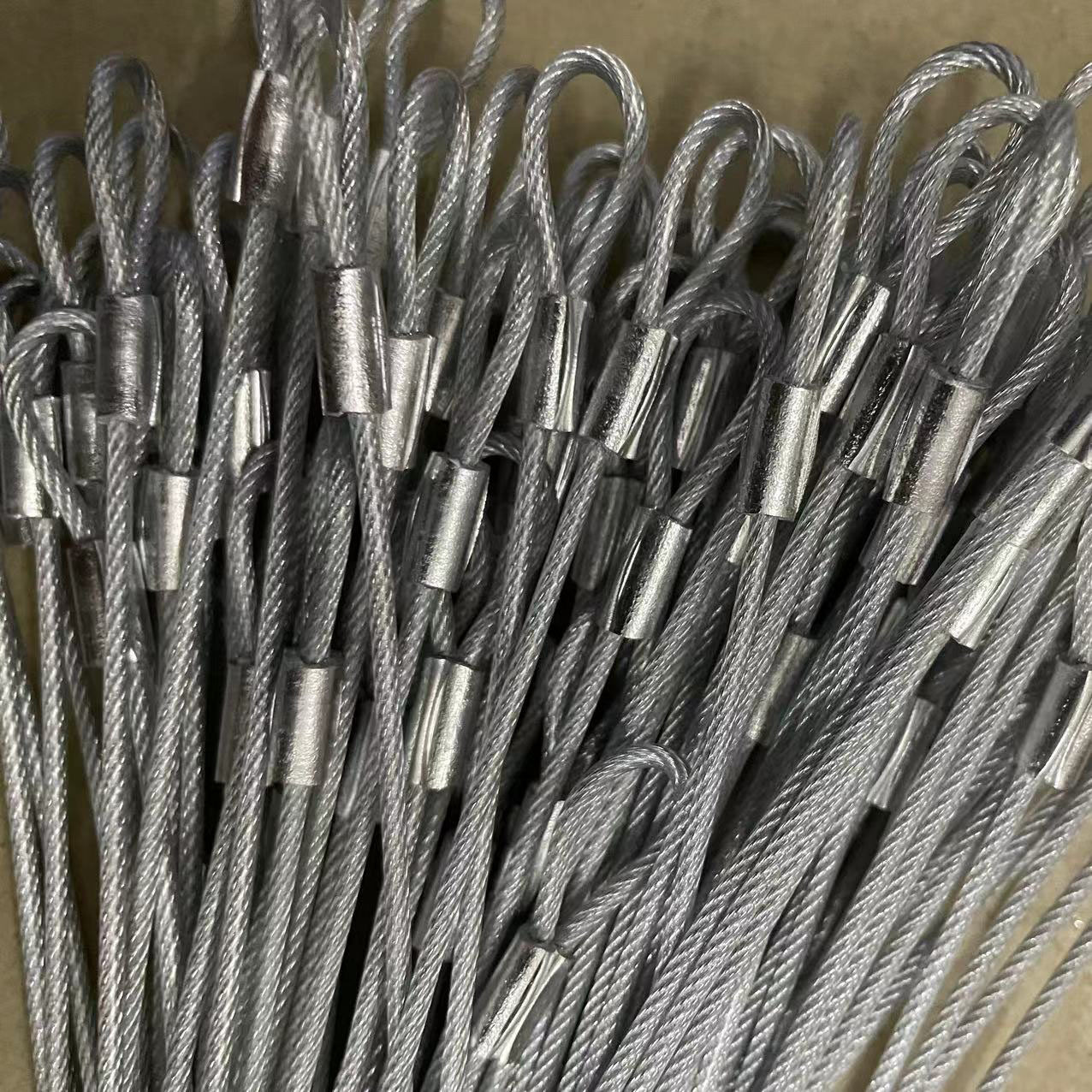 Stainless Steel Wire Rope Led Lighting Anti-Fall Rope Pressed Aluminum Sleeve Steel Wire Sling Lamp Hanging Wire Safety Safety Rope