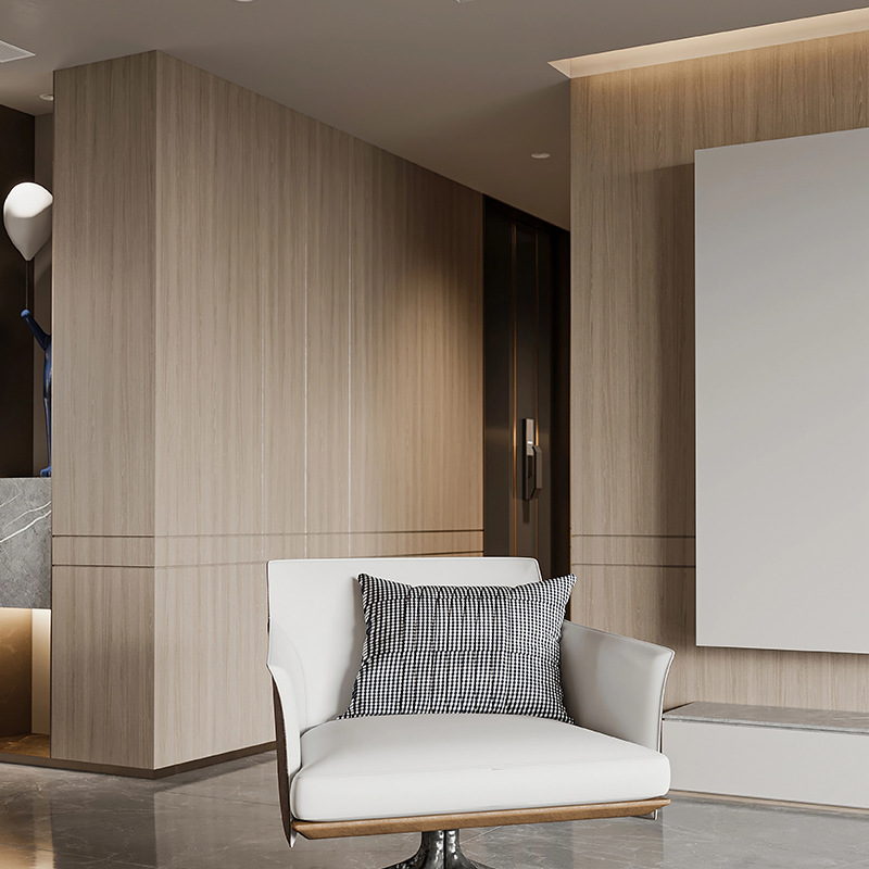 Natural Wood Veneer Solid Wall Decorative Panel Decoration Simple Background Wall Manufacturer Customized Real Wood Veneer