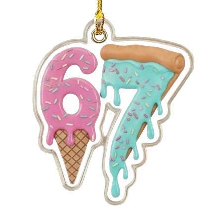 Cross-Border Hot Selling Sixseven Sixseven Santa Claus Acrylic Christmas Decorations Fun Digital梗 Decorations