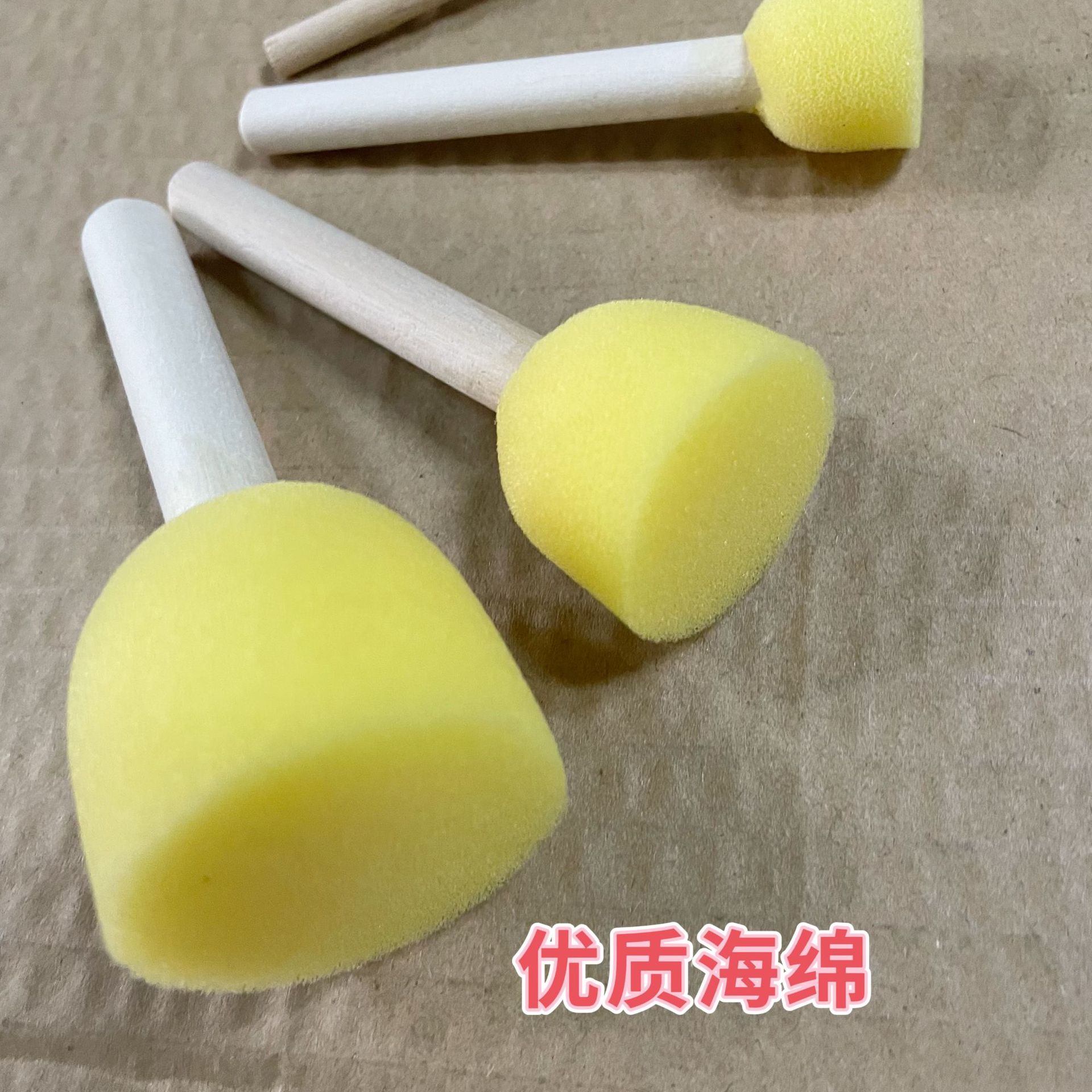 4 Mushroom Stick Sponge Stamps for Children's DIY Graffiti Art Painting Sponge Brushes Children's Art Materials