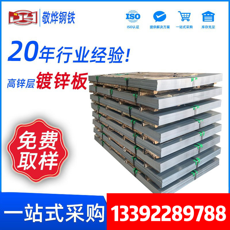 Galvanized Steel Plate Steel Plate High Zinc Layer Iron Sheet Manufacturer Wholesale White Leather Coil Guangdong Foshan Lecong Flowerless Coating