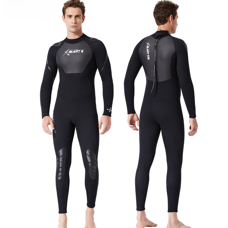 Dive&Sail New 3mm Wetsuit Men's One-Piece Warm Wetsuit Women's Long-Sleeved Cold-Proof Snorkeling Winter Swimsuit