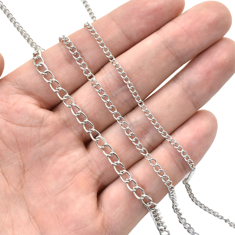 Encrypted Iron Chain Tail Chain DIY Jewelry Accessories Extension Chain Antique Tassel Clothing Material Necklace Bracelet in Stock