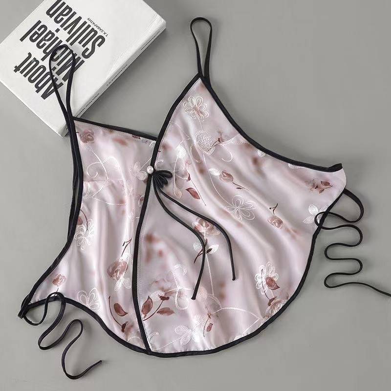 Tulle See-Through Bedroom Pleasure Summer New Ice Silk Bellyband Lace Women's Pajamas Adult Sexy Suspenders Sexy Underwear