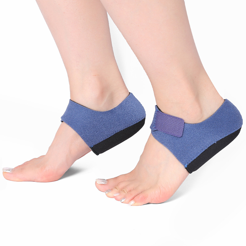 Silicone Heel Cover Heel Cover Shock-Absorbing Pad Heel Socks Cover Gel Protective Cover for Men and Women with Velcro Shock-Absorbing Pad