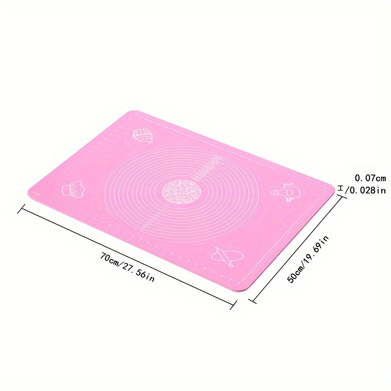 Household easy storage silicone kneading mat thickened dough rolling mat food grade non-stick dough cutting board large baking mat