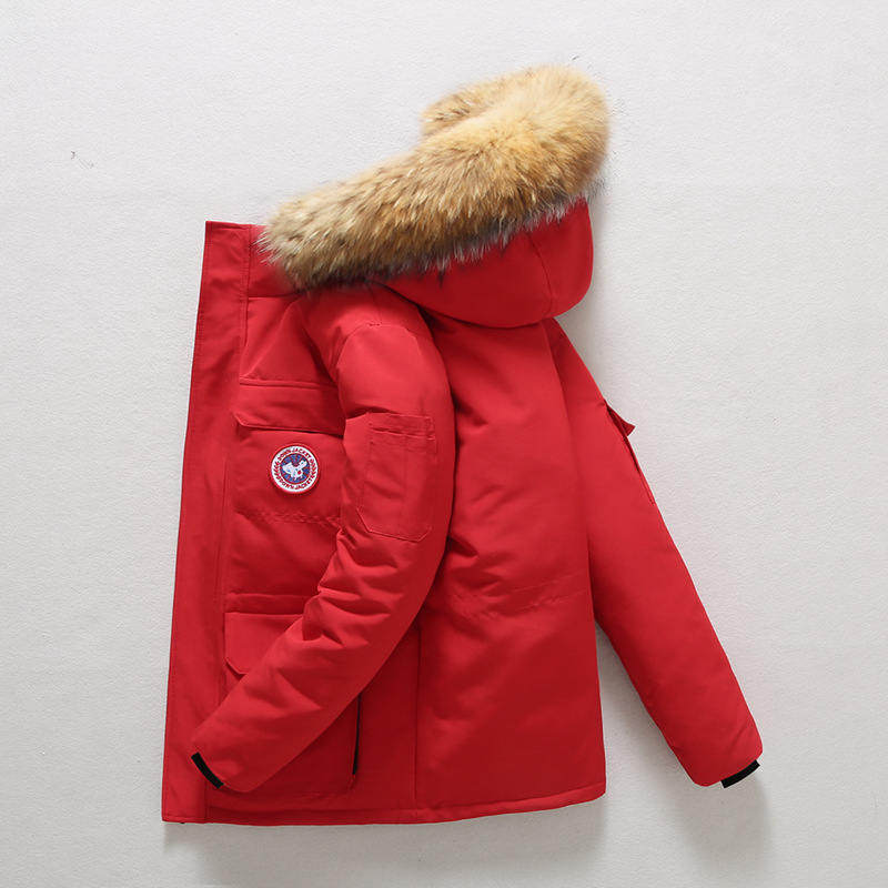 Cross-Border Men's down Jacket, Men's Workwear, Thickened, Youth Trendy Casual Winter Jacket for Men and Women, Couple's Warm Coat, Trendy