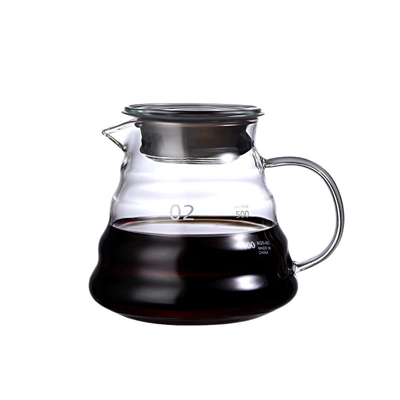 Supply of High Borosilicate Glass Coffee Hand-Brewed Sharing Pot Drip Filter Cup Household Set Moka Pot Cold Brew Pot