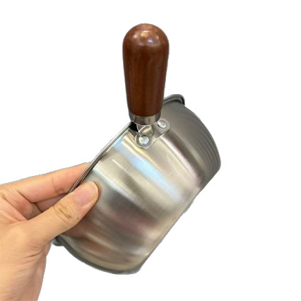 Thickened Stainless Steel Small Pot, Multifunctional Small Round Pot, Anti-Scalding Wooden Handle, Baby Milk Cooking Pot, Household Instant Noodle Pot