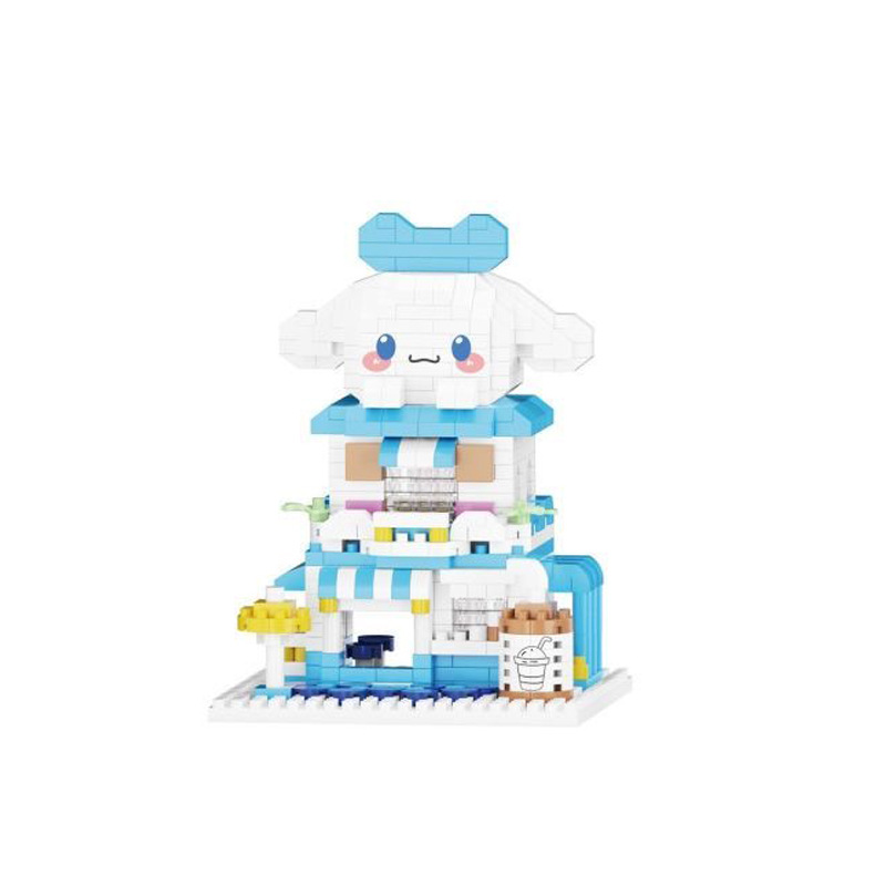 Compatible with Lego Cute Cartoon Doll Street View Building Blocks Ornaments Small Particle Product Assembled Toy City Building