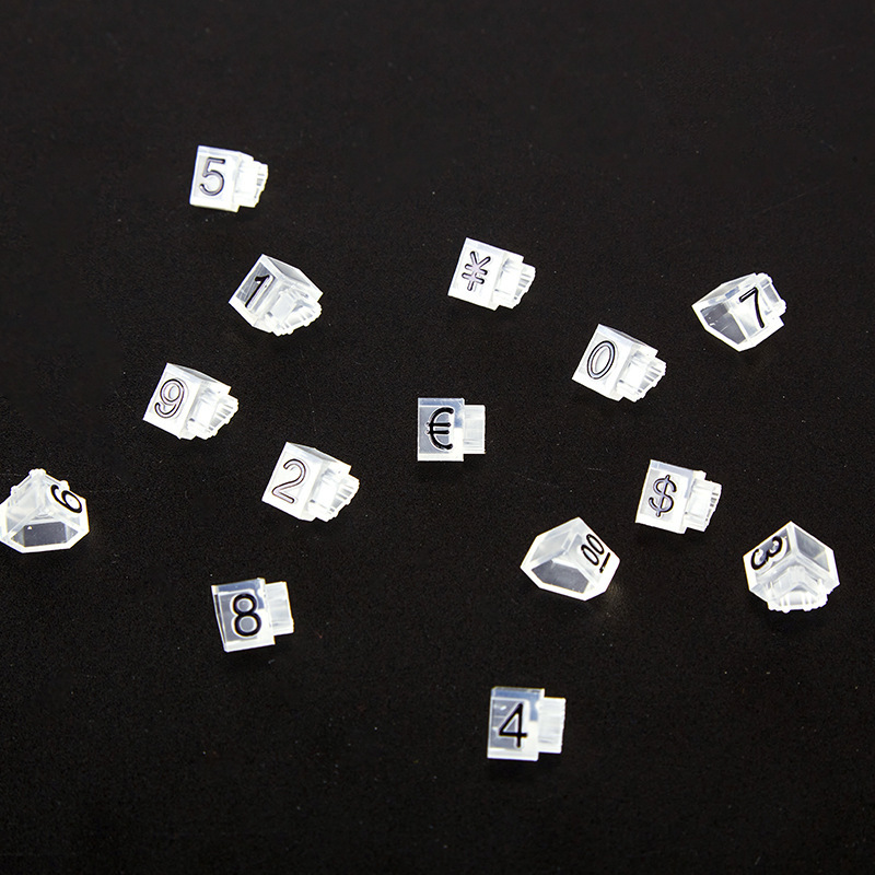 Price Tag Plano-Convex Digital Strip Pop Label Price Tag Plastic Price Code Grain Display Card Price Tag