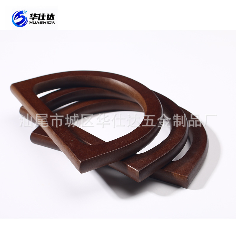 Bag Handle Wood D Hand-in-hand Solid Wood DIY Woven Bag 12cm Wooden Handle Wooden Handle Bag Accessories