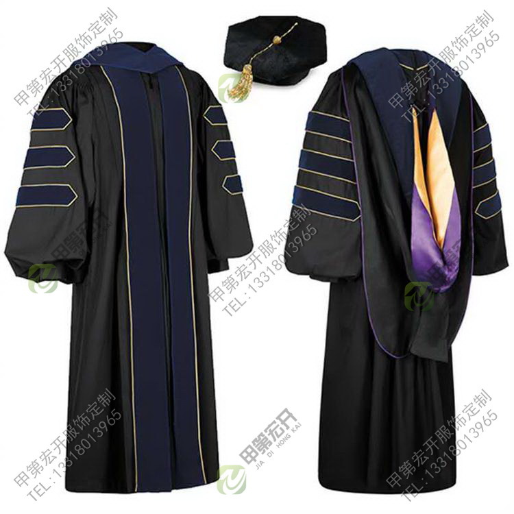 Jiadi Hongkai American Doctor Slot Robe American Professor Academician Degree Clothing Tutorial Clothing Graduation Dress Factory