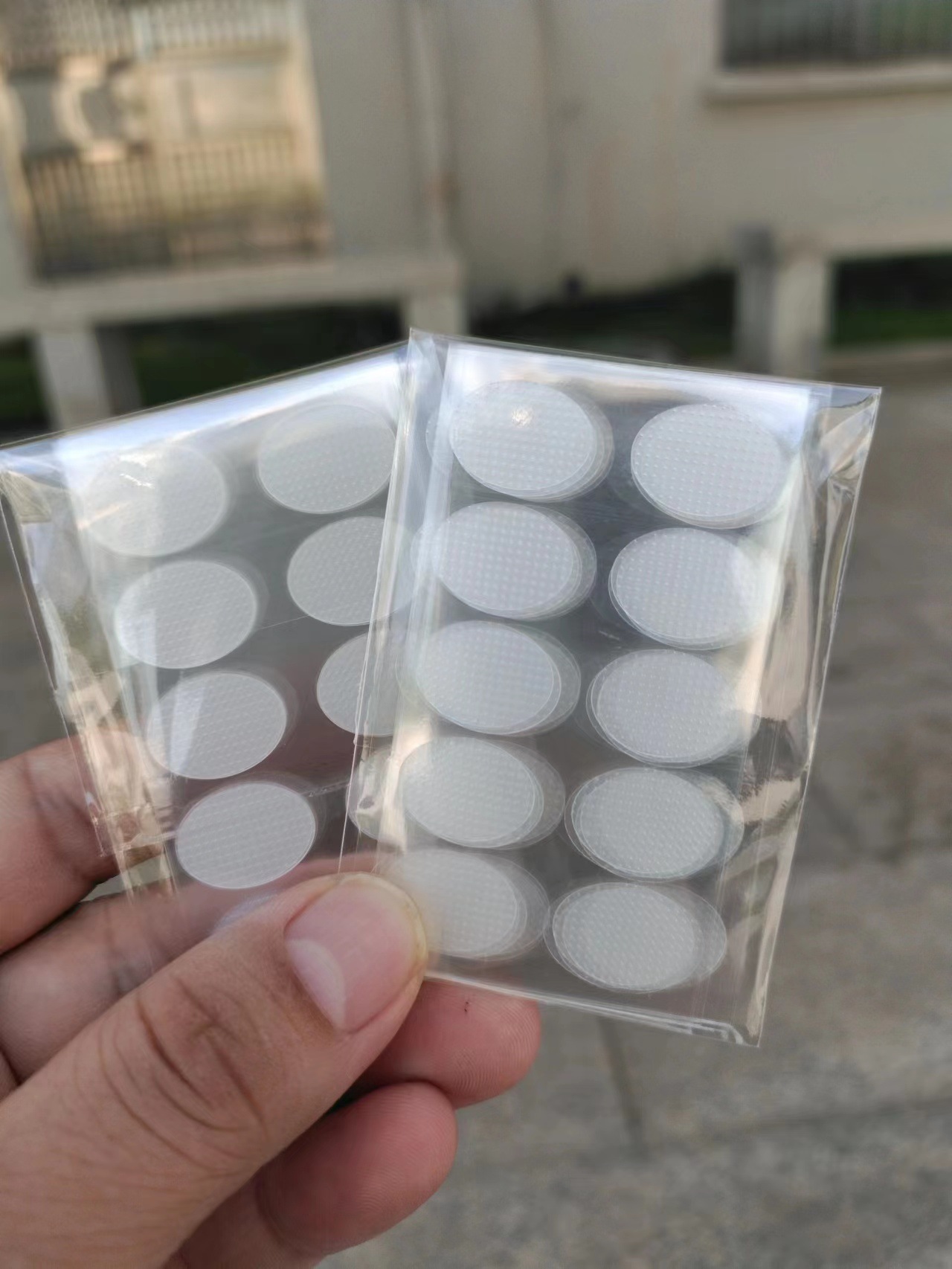 Factory direct supply invisible ear hole hanging stickers female ear hole anti-expansion stickers earlobe PE protective film earrings protective stickers