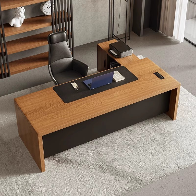 Simple Modern Solid Wood Office Desk Boss Desk Creative Manager Office Computer Desk Storage Desk